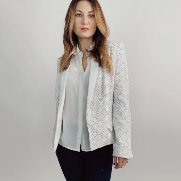 Marc Jacobs Jackets & Blazers - Marc Jacob White Lace Collage Blazer